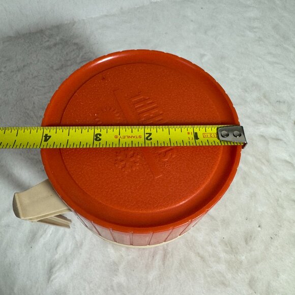 Vintage Thermos 10oz Insulated Hot or Cold Food Cup Orange King Seely Model 7002 - Picture 9 of 9
